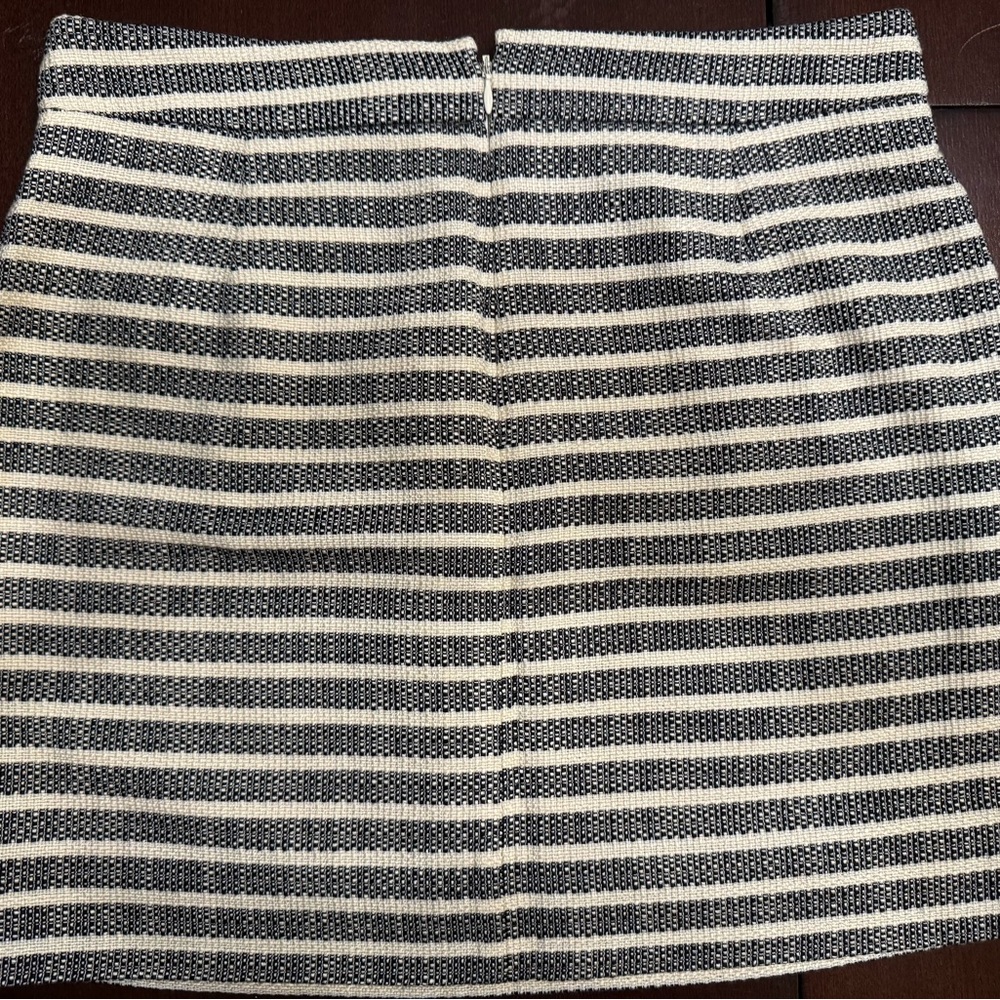 J. Crew Black and White Striped Pencil Skirt